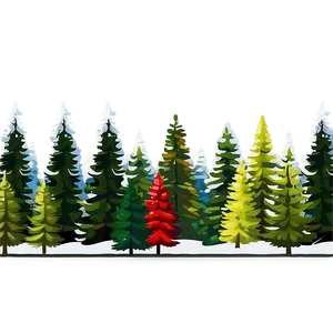 Pine Trees In Landscape PNG Pgm