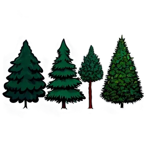 Pine Trees Vector Png Hru36 PNG image