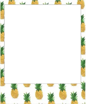 Pineapple Frame Tumblr Border PNG image