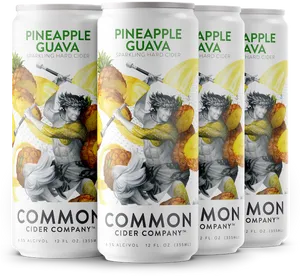 Pineapple Guava Sparkling Hard Cider Common Cider Company PNG image