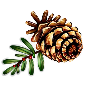 Pinecone And Acorn Combo Png 3 PNG image