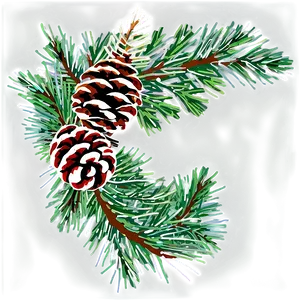 Pinecone And Evergreen Wreath PNG Wyf