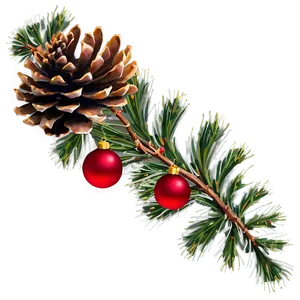 Pinecone In Festive Setting PNG 06132024 PNG