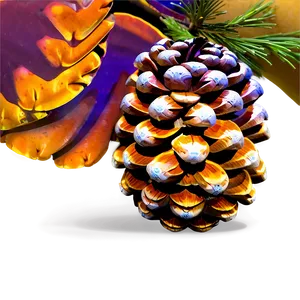 Pinecone In Vibrant Colors PNG Fsg