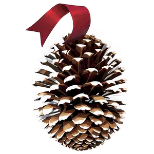 Pinecone With Ribbon Accent PNG 72