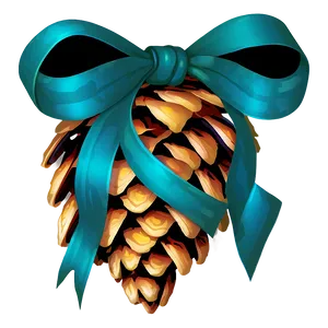Pinecone With Ribbon Accent PNG Yxm94 PNG
