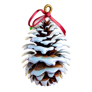 Pinecone With Snowflakes PNG Jce76 PNG