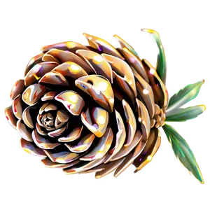 Pinecone With Sparkles PNG Xhx