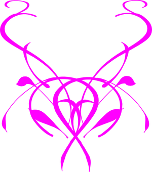 Pink Abstract Flourish Design PNG
