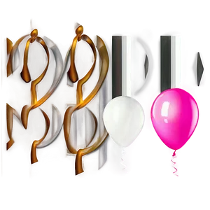 Pink And White Balloons Mix PNG Qpi