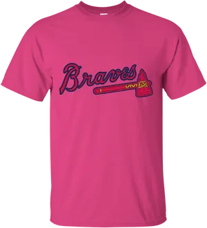 Pink Atlanta Braves T Shirt