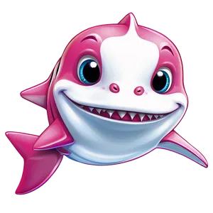 Pink Baby Shark For Coloring Book PNG Eiq95