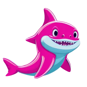 Pink Baby Shark For T-shirt Design PNG 05262024