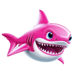Pink Baby Shark For Theme Party PNG 05262024
