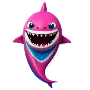 Pink Baby Shark Holiday Theme PNG 47