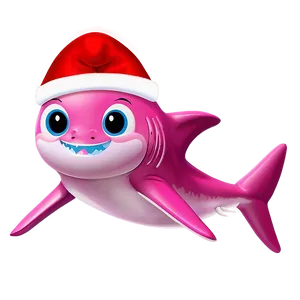 Pink Baby Shark Holiday Theme PNG Jbs7