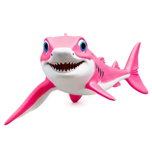 Pink Baby Shark In Coral Reef Png Brw PNG image