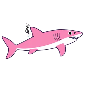 Pink Baby Shark Nursery Rhyme Illustration Png 05262024 PNG image