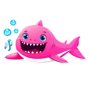 Pink Baby Shark Nursery Rhyme Illustration Png 67 PNG image