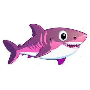 Pink Baby Shark With Cute Eyes Png 05262024 PNG image