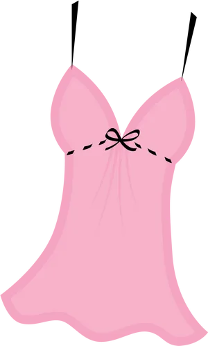 Pink Babydoll Nightwear Illustration PNG image
