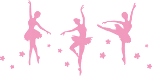 Pink_ Ballet_ Dancers_ Silhouettes PNG image