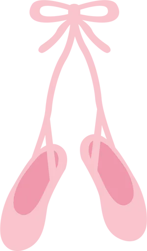 Pink Ballet Shoes Vector Illustration PNG image