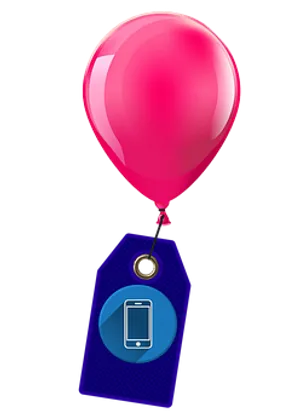 Pink Balloon Price Tag