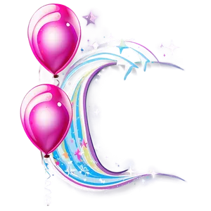 Pink Balloons And Stars Png 61 PNG image