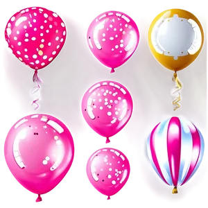 Pink Balloons Bright And Beautiful PNG 06122024