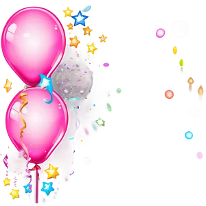 Pink Balloons Celebration Background Png Svu34 PNG image