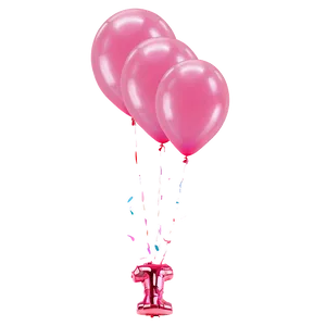 Pink Balloons Celebration PNG 06122024