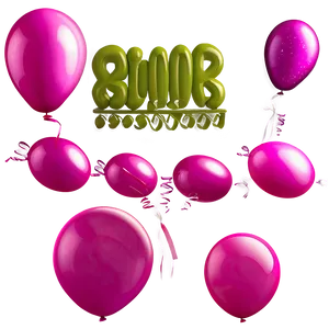 Pink Balloons Celebration Png Nya PNG image