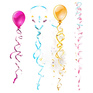 Pink Balloons Confetti Splash PNG Dsd76 PNG