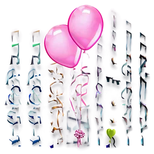 Pink Balloons Elegant Display PNG 06122024