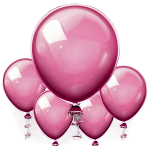 Pink Balloons Elegant Display PNG 06122024 PNG
