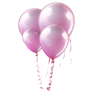 Pink Balloons For Celebration PNG Qnn76