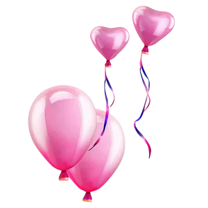 Pink Balloons In Motion Png 3 PNG image