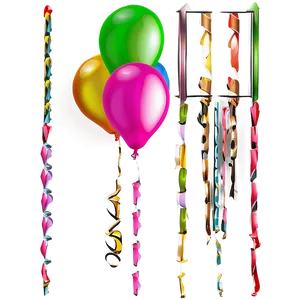 Pink Balloons In Various Sizes PNG 06122024