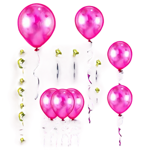 Pink Balloons In Various Sizes Png Aoe54 PNG image