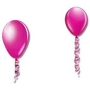 Pink Balloons Ribbon Tied PNG Jwm PNG