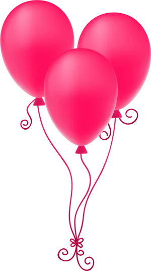 Pink Balloons Transparent Background PNG image