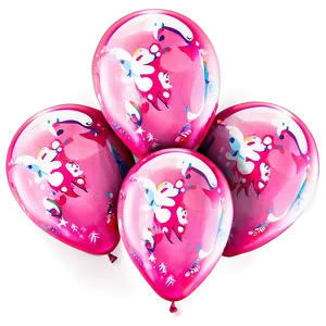 Pink Balloons With Sparkles PNG 06122024