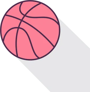 Pink Basketball Vector Illustration