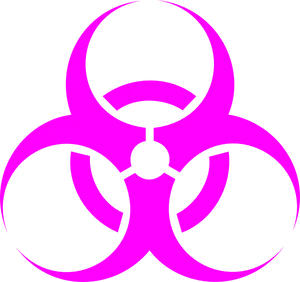 Pink Biohazard Symbol PNG image