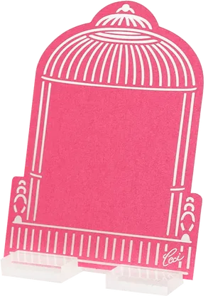 Pink Birdcage Cutout Graphic