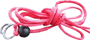 Pink Braided Ropewith Loopand Metal Hooks PNG image