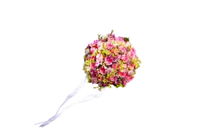 Pink Bridal Bouquet Black Background
