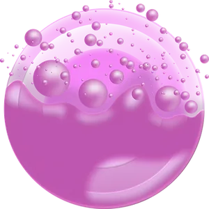 Pink Bubble Abstract Graphic