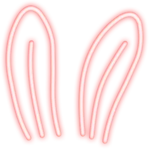 Pink Bunny Ears Graphic PNG image